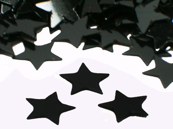 Black Star Confetti by the pack or pound